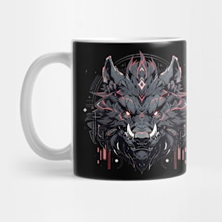 Mecha Tier Tiger Wolf Fuchs Drache Cyborg Mug